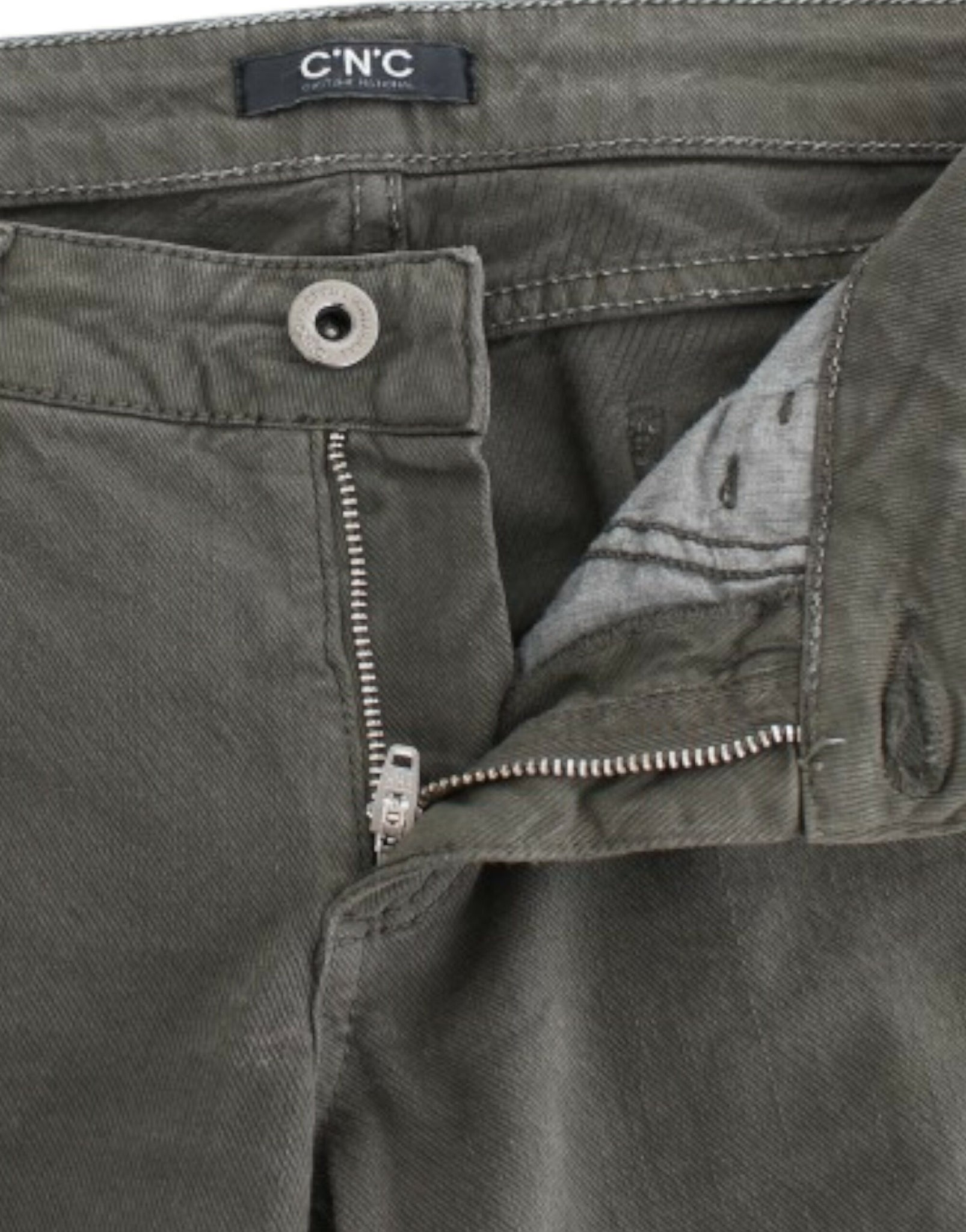 Green slim leg jeans