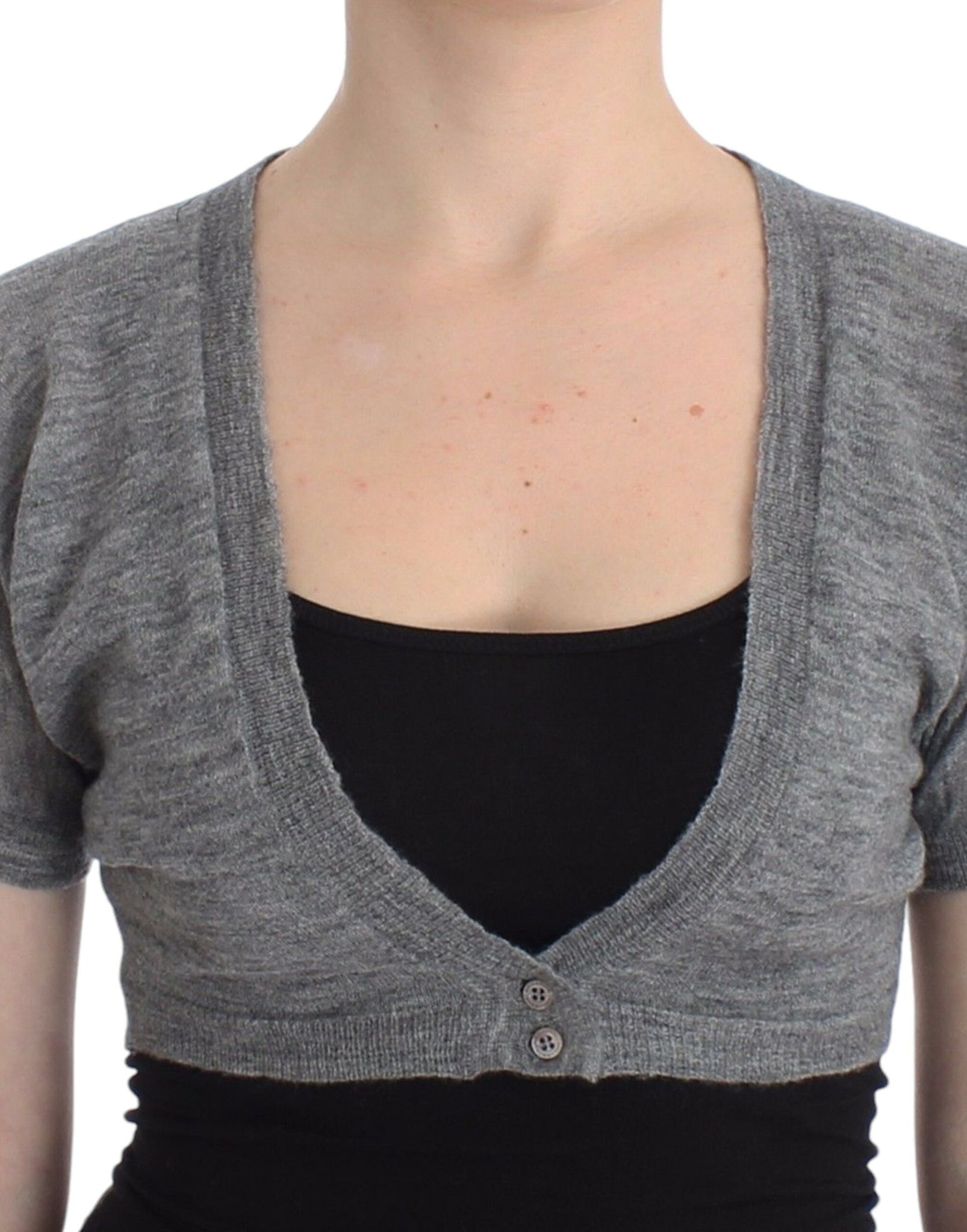 Lingerie Knit Gray Bolero Sweater Cardigan