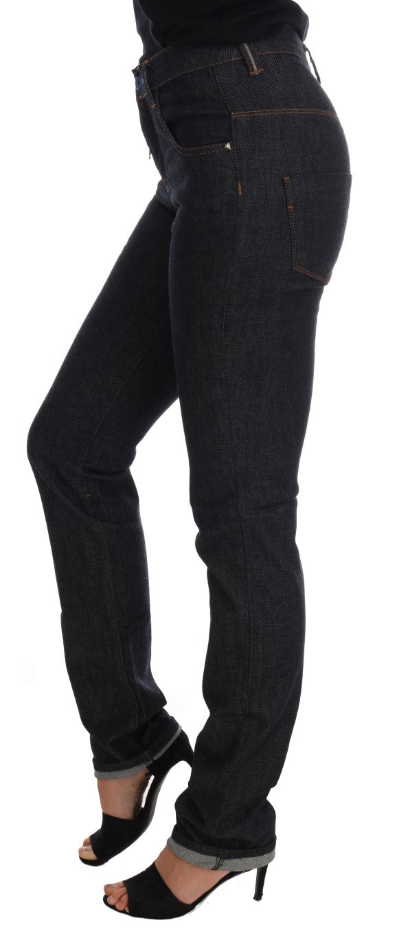 Blue Cotton Stretch Slim Fit Jeans