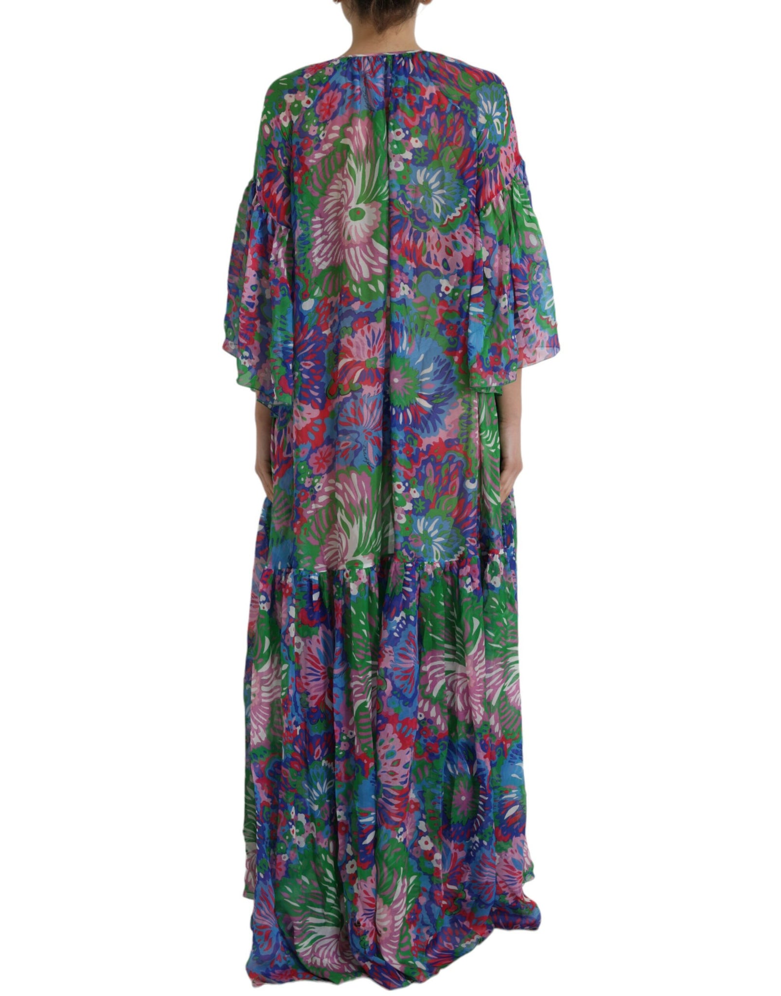 Dolce & Gabbana Multicolor Floral Silk Kaftan Maxi Dress (Copy)
