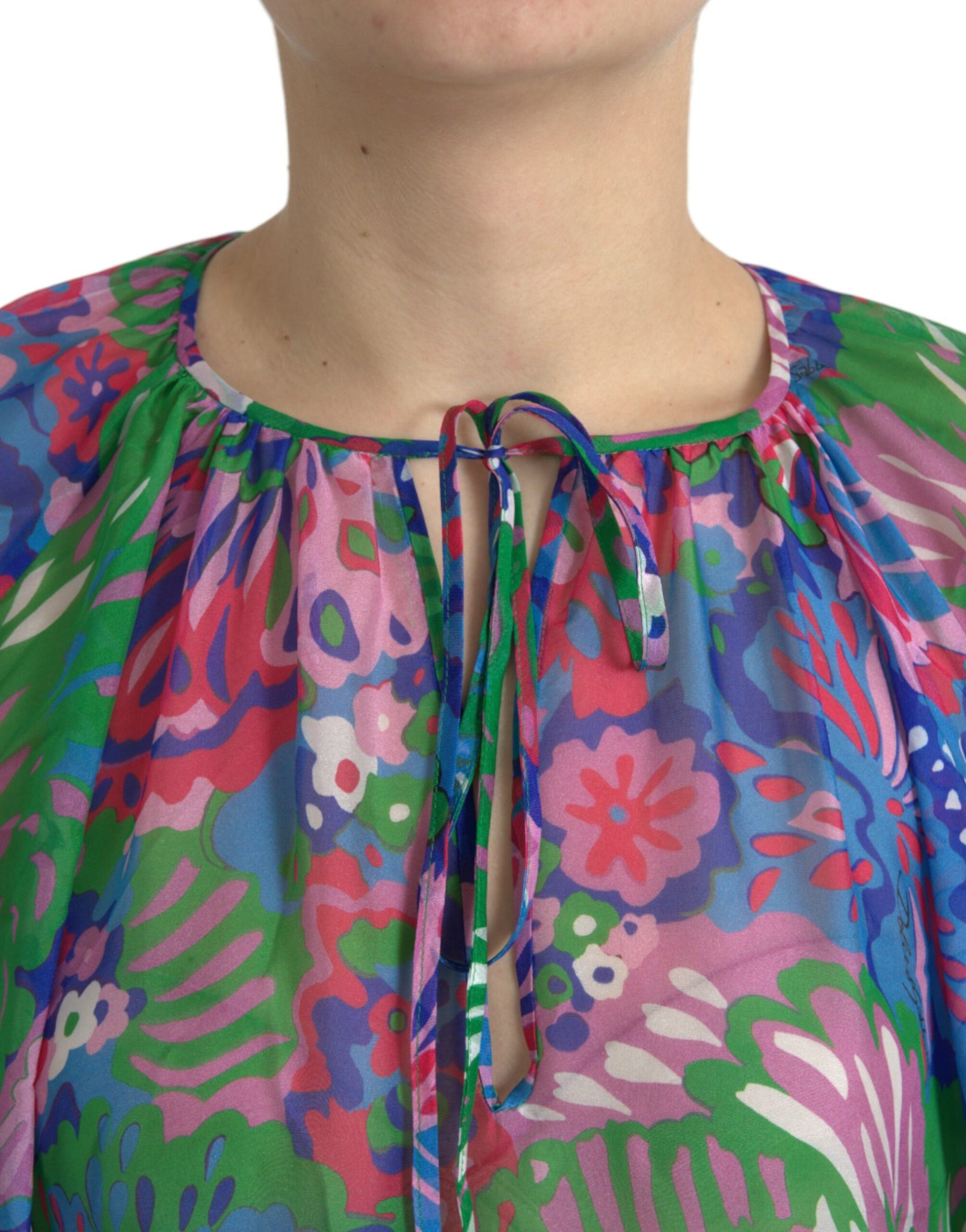 Dolce & Gabbana Multicolor Floral Silk Kaftan Maxi Dress (Copy)