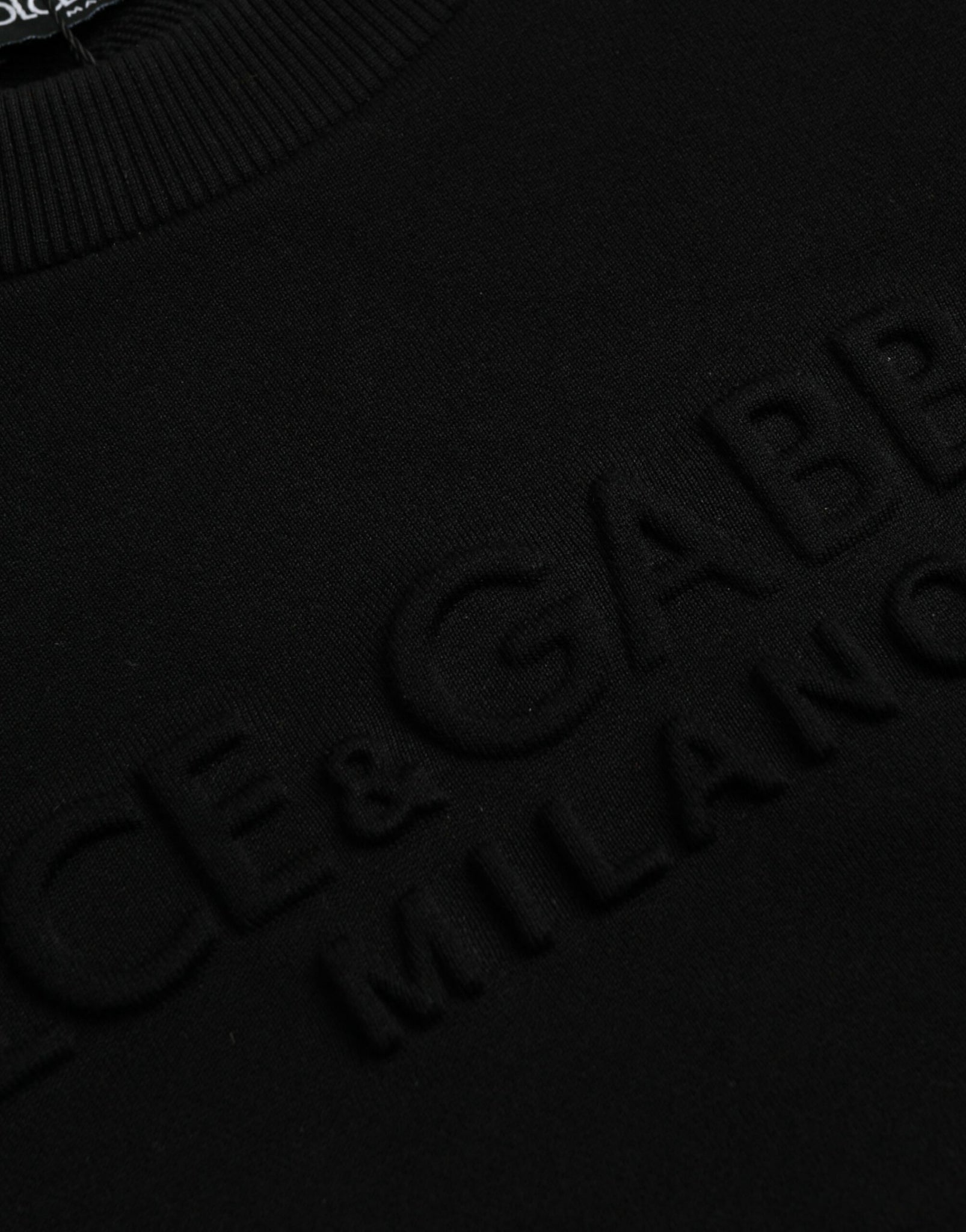 Dolce & Gabbana Black Cotton Long Sleeves Sweatshirt Sweater