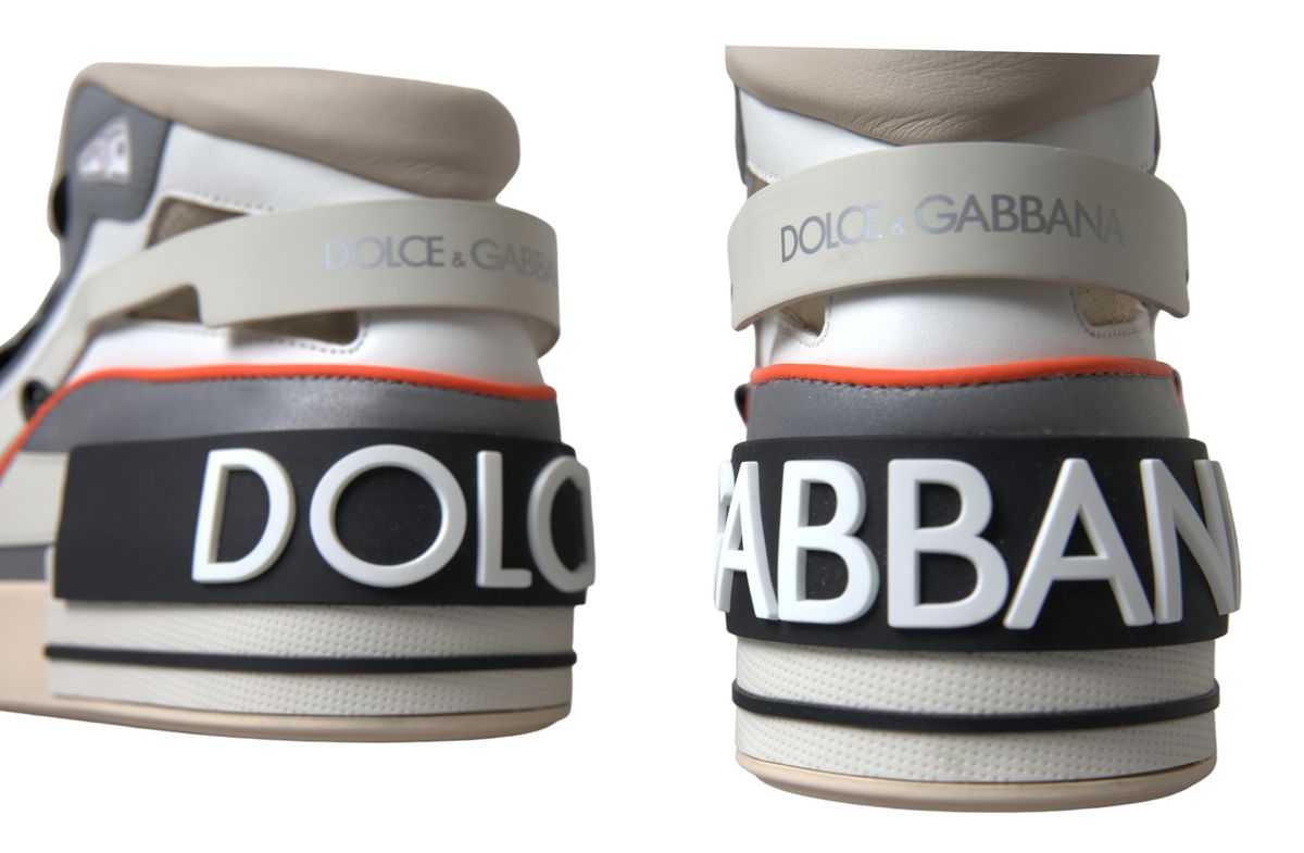 Dolce & Gabbana Multicolor Leather High Top Sneakers Shoes