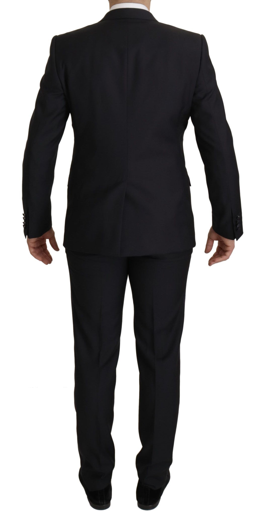 Black Virgin Wool Formal 3 Piece Suit