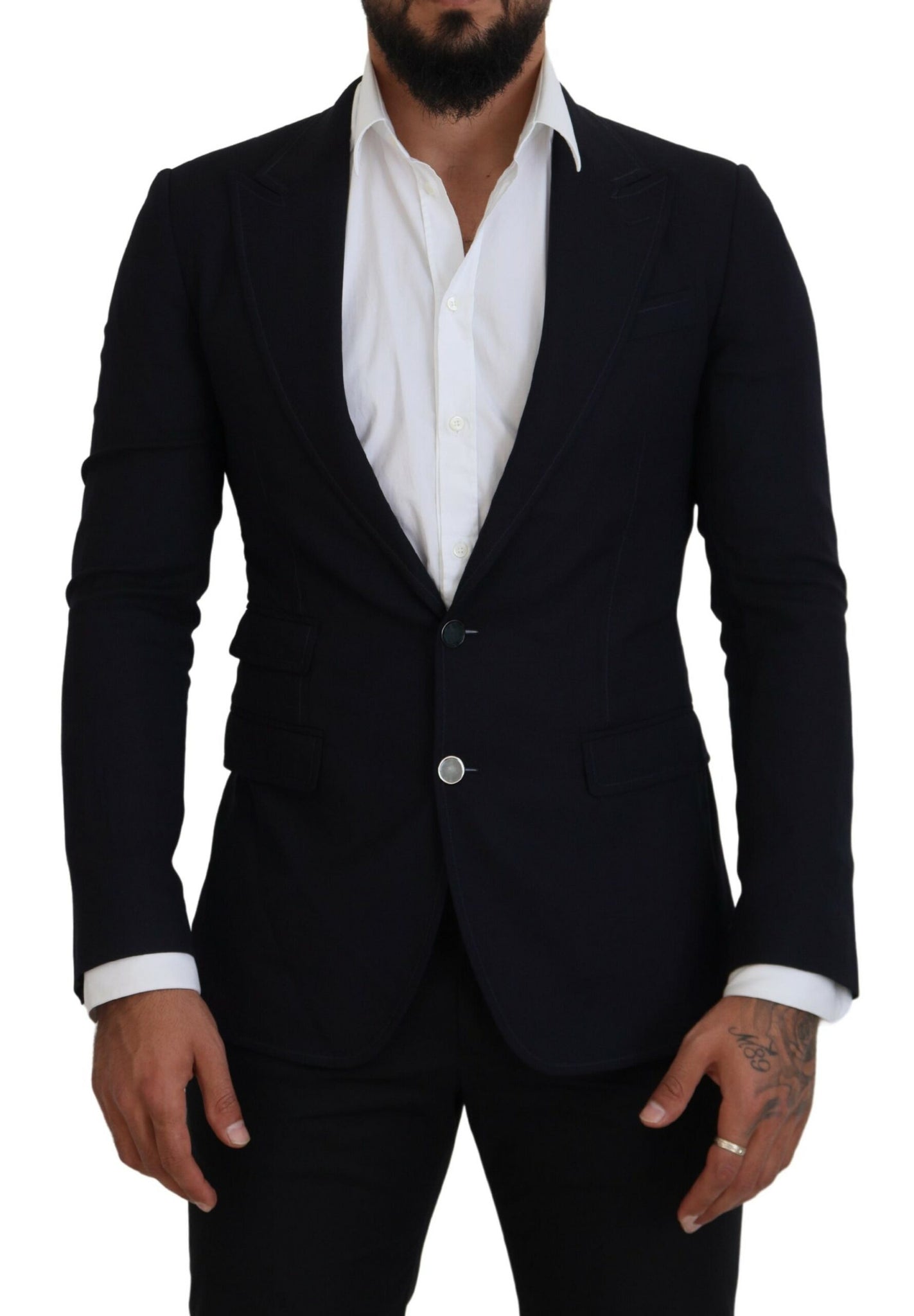 Black Wool Formal Taormina Blazer