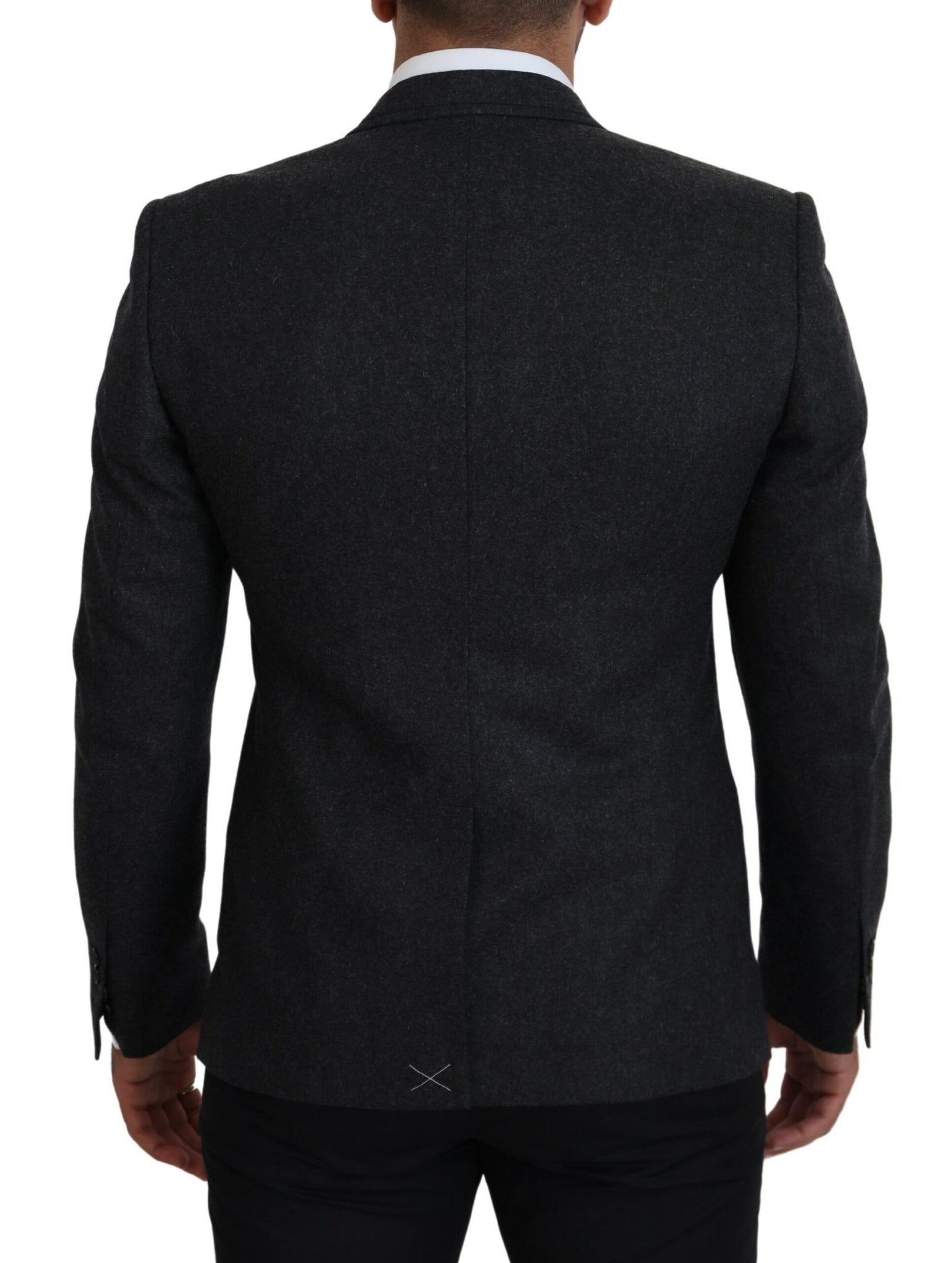 Gray Wool Crown Bee Formal Blazer