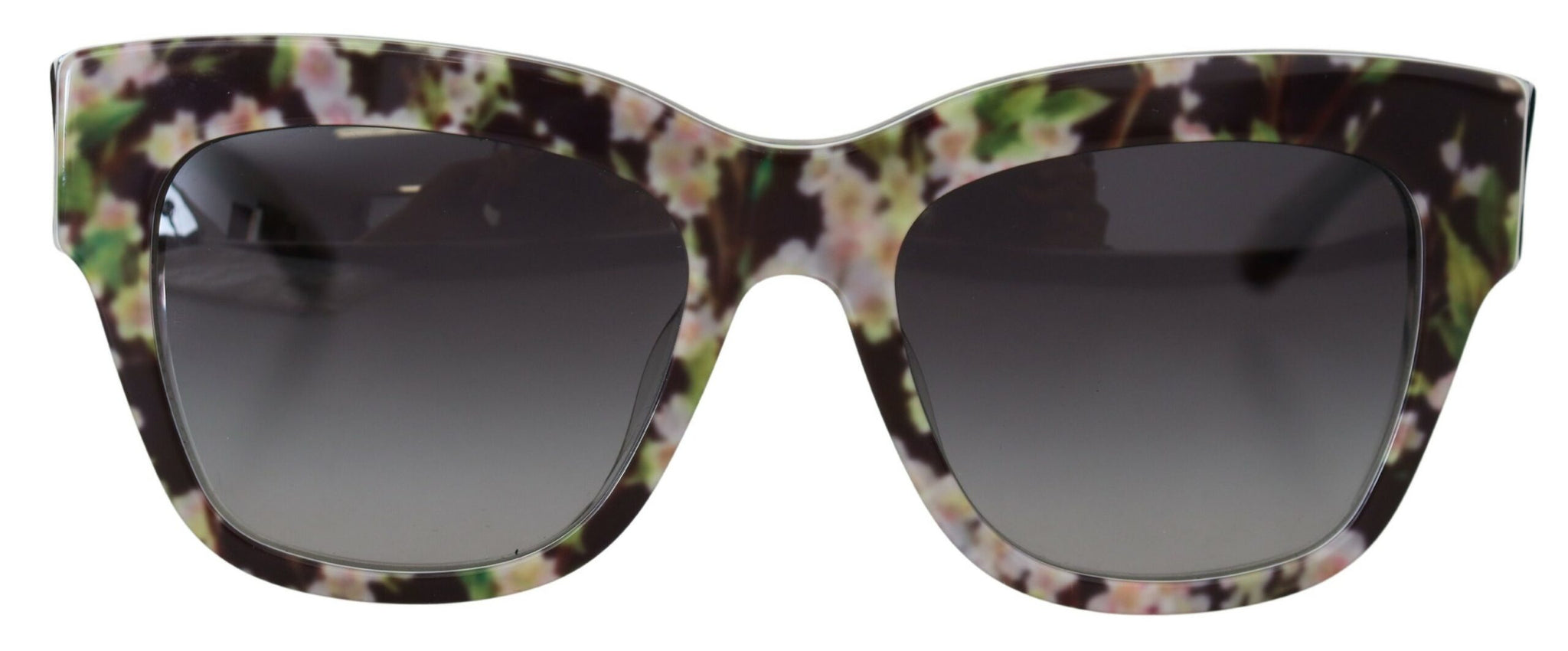 Dolce & Gabbana Black DG4231F Floral Acetate Rectangle Shades Sunglasses