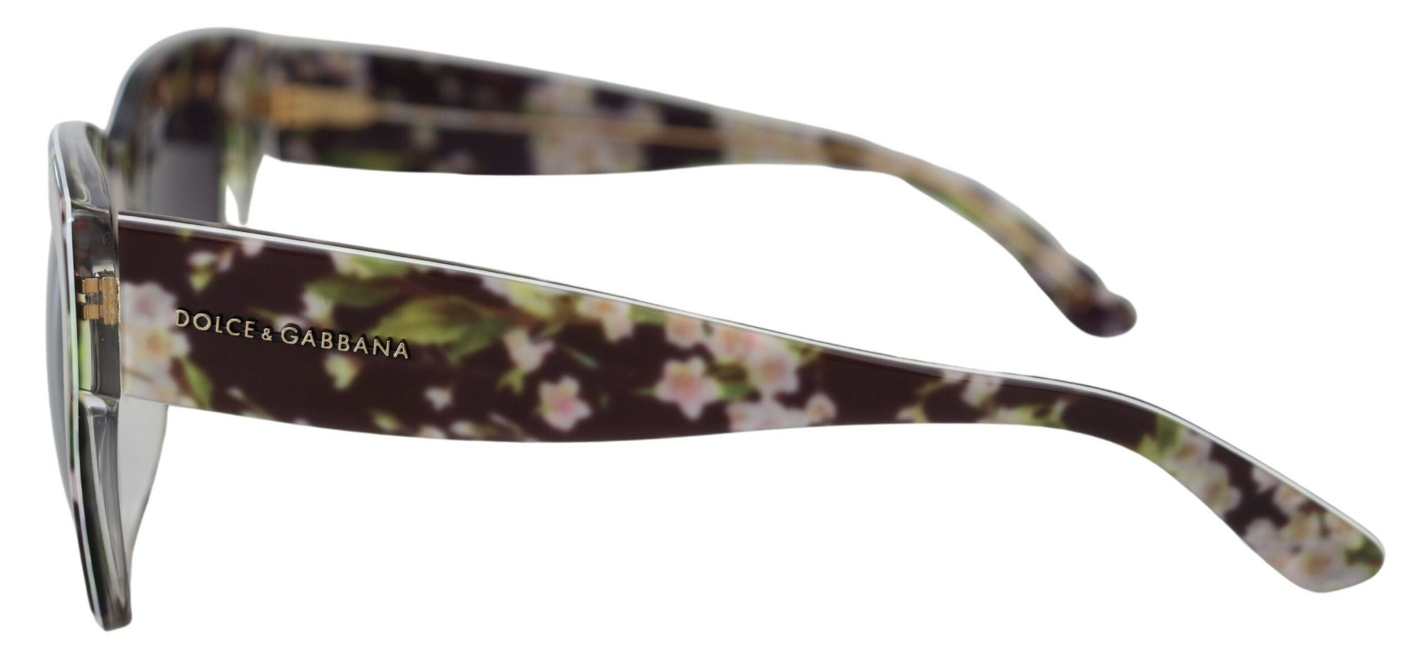 Dolce & Gabbana Black DG4231F Floral Acetate Rectangle Shades Sunglasses
