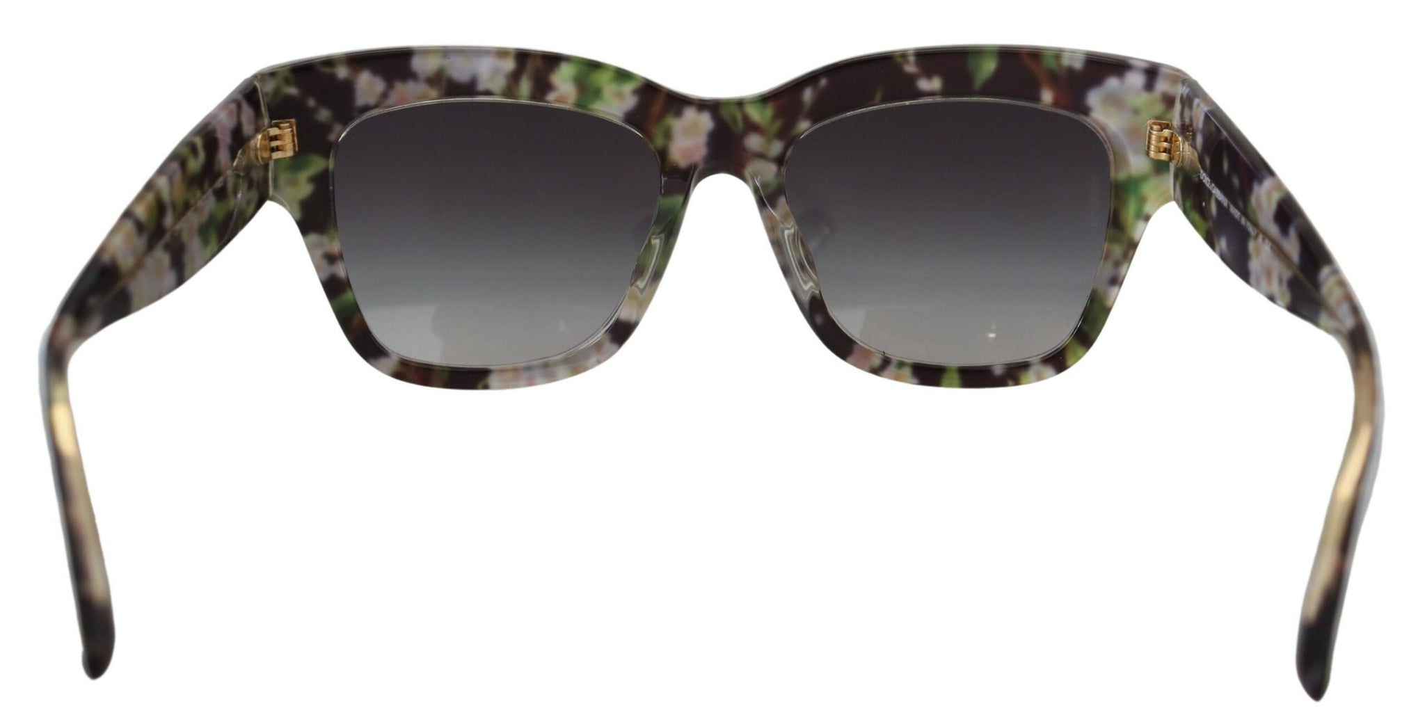 Dolce & Gabbana Black DG4231F Floral Acetate Rectangle Shades Sunglasses