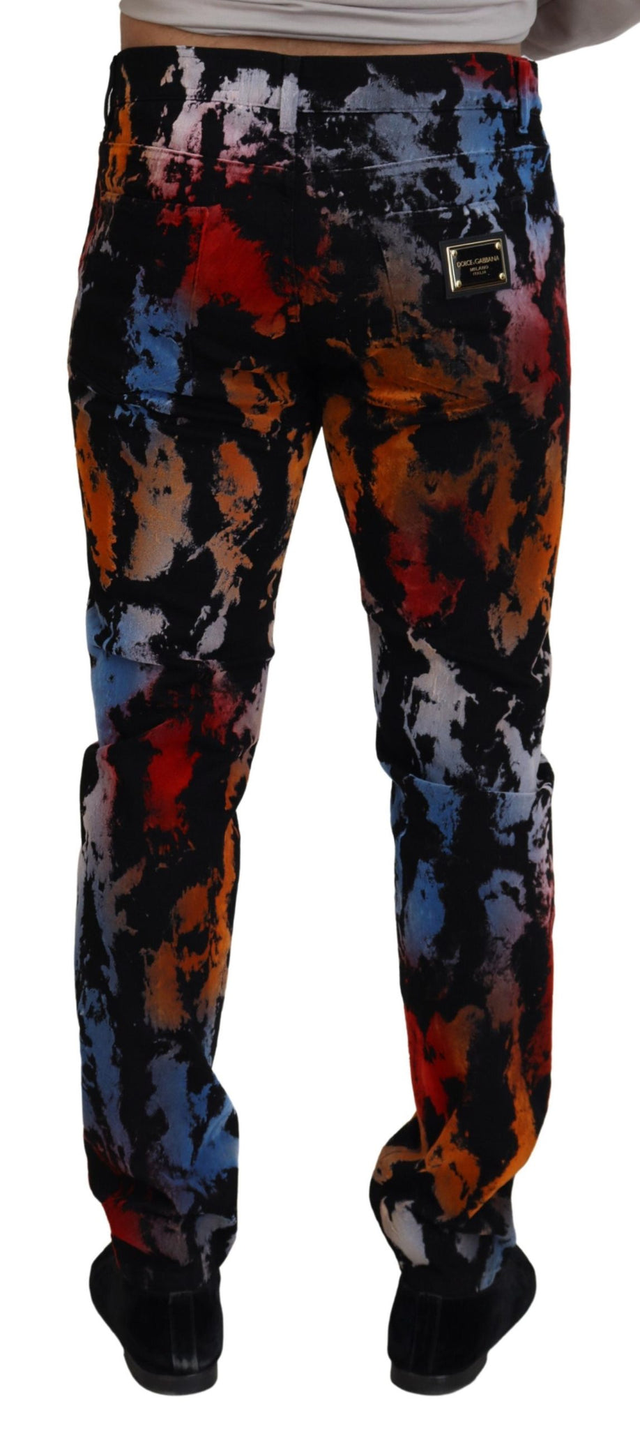 Multicolor Cotton Tie Dye Skinny Denim Jeans