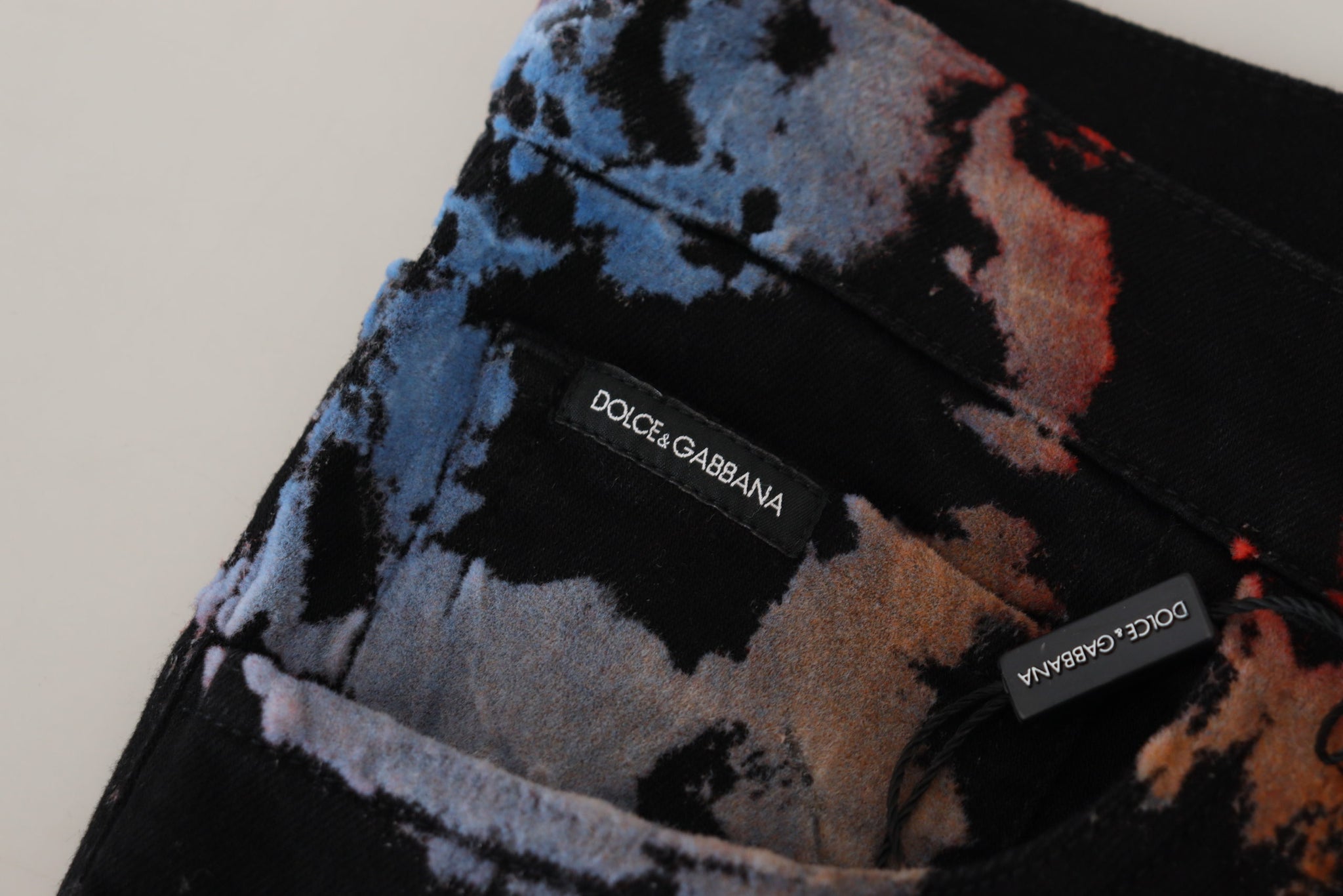 Multicolor Cotton Tie Dye Skinny Denim Jeans