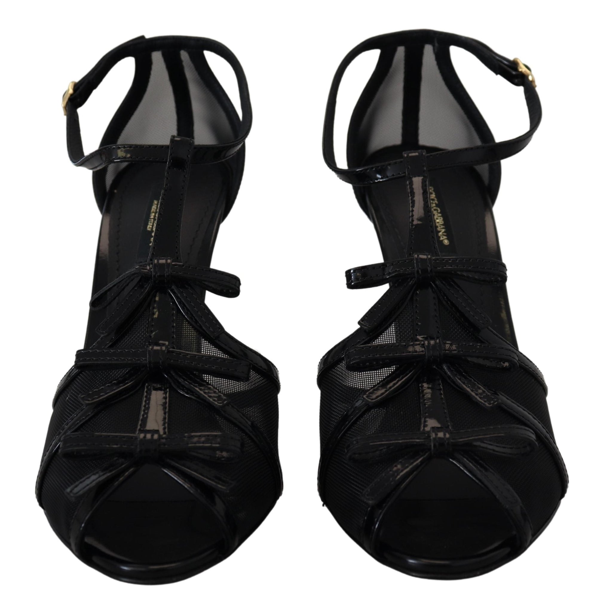 Dolce & Gabbana Elegant Black Stiletto Heeled Sandals