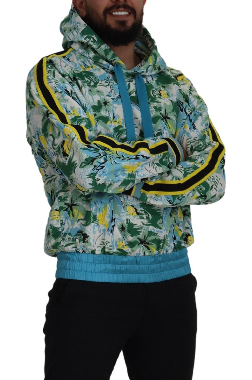 Multicolor Cotton Hooded Sweatshirt Sweater