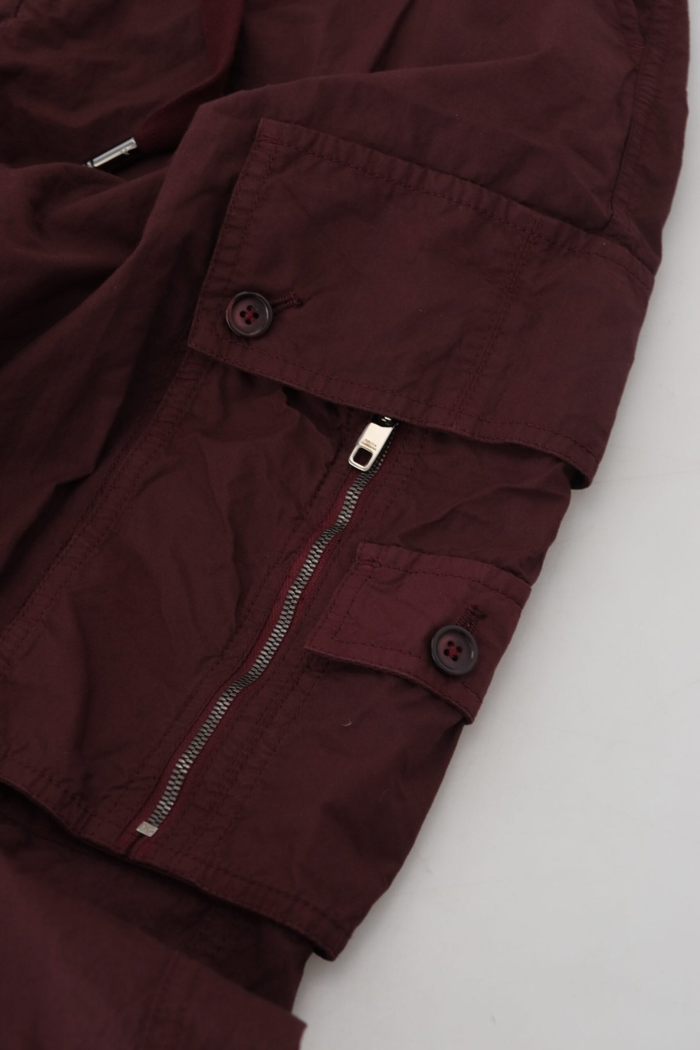 Dolce & Gabbana Bordeaux Cotton Cargo Jogger Sweatpants Pants