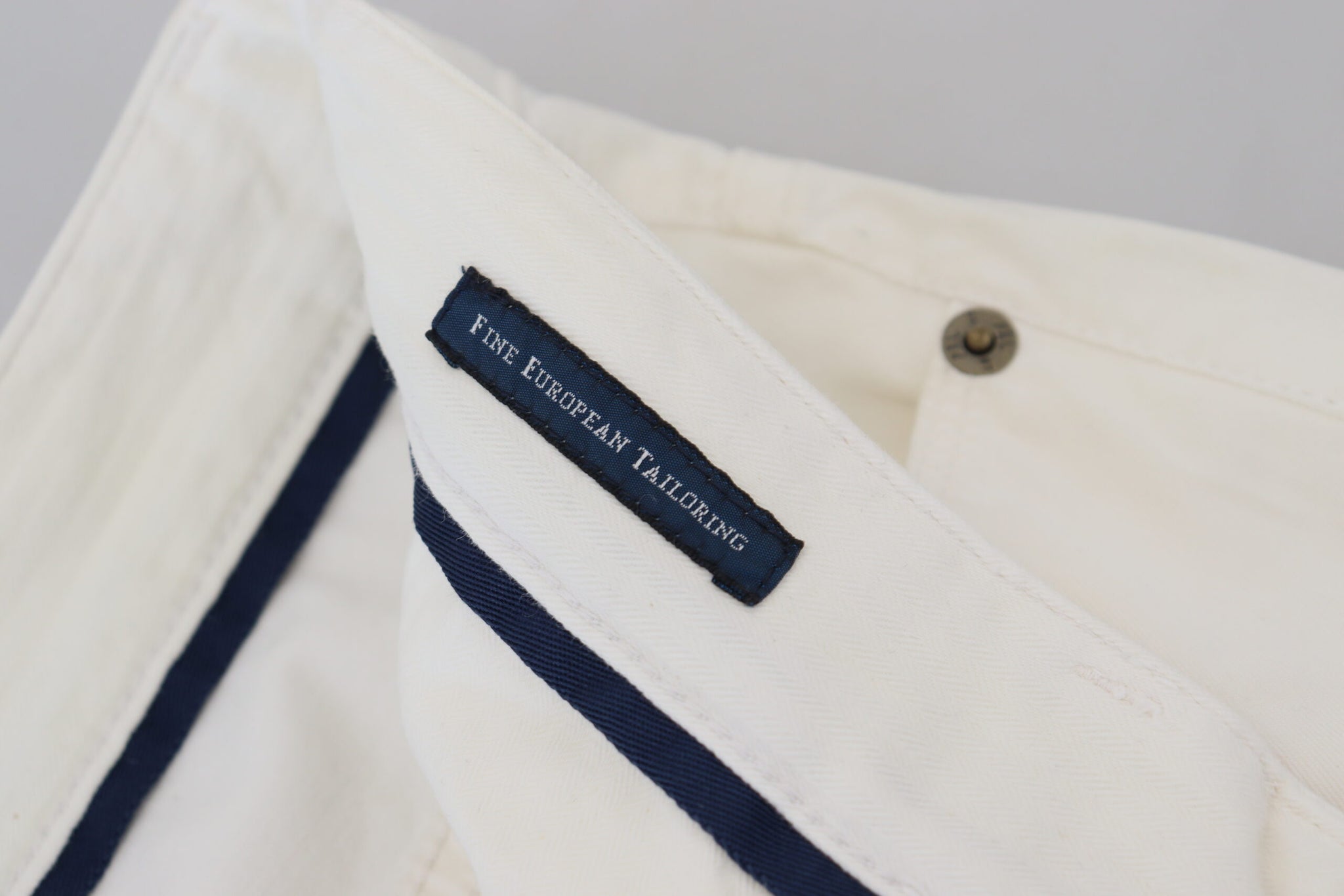Ralph Lauren Ivory Cotton Straight Fit Men Denim Jeans