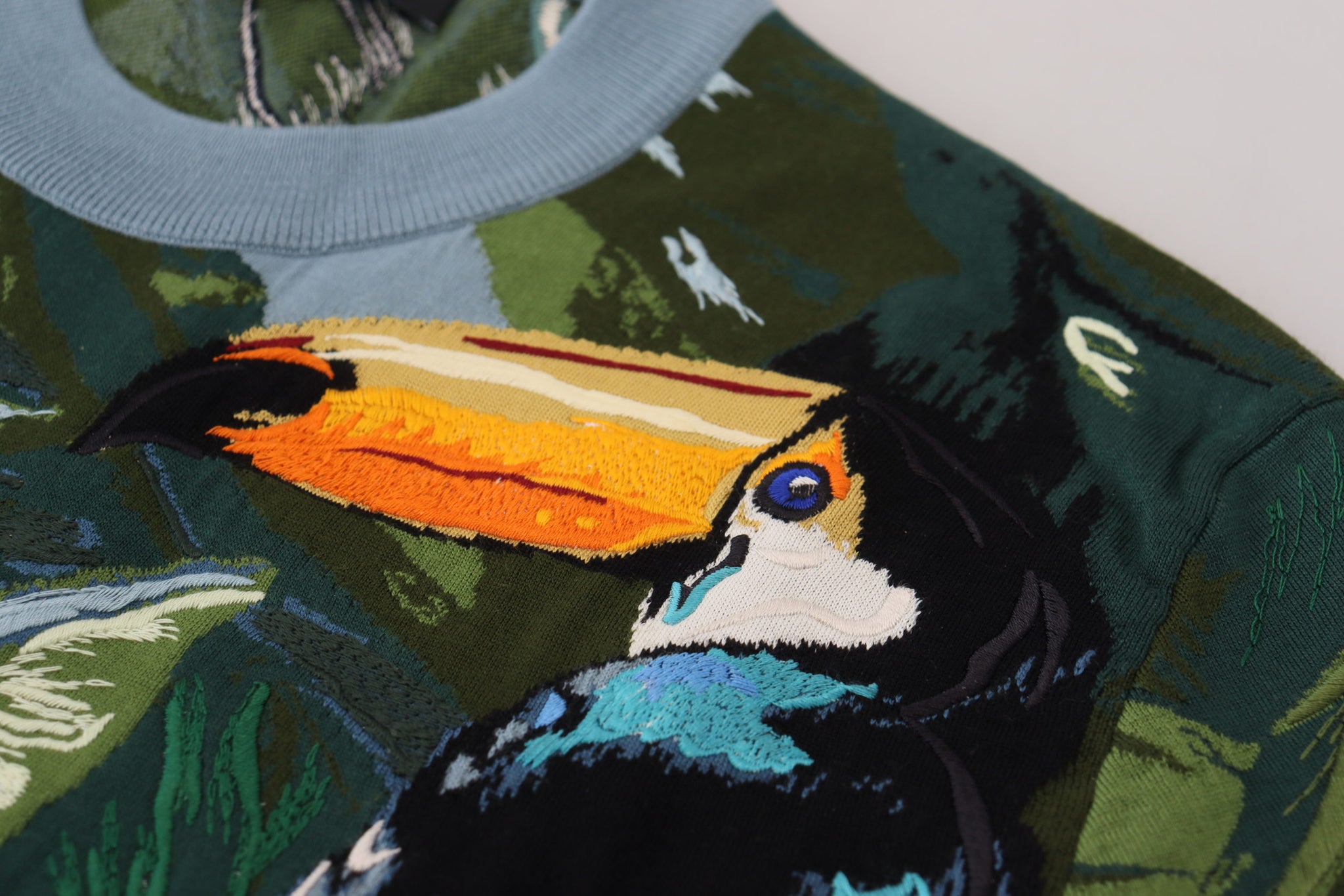 Jungle Wool Silk Pullover Logo Sweater