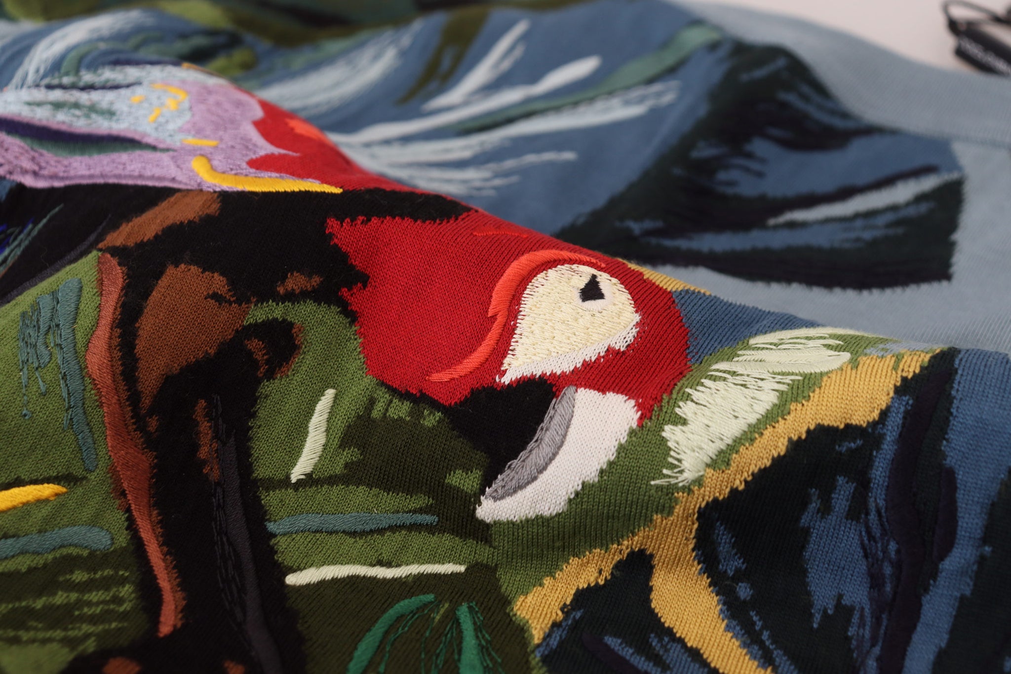 Jungle Wool Silk Pullover Logo Sweater