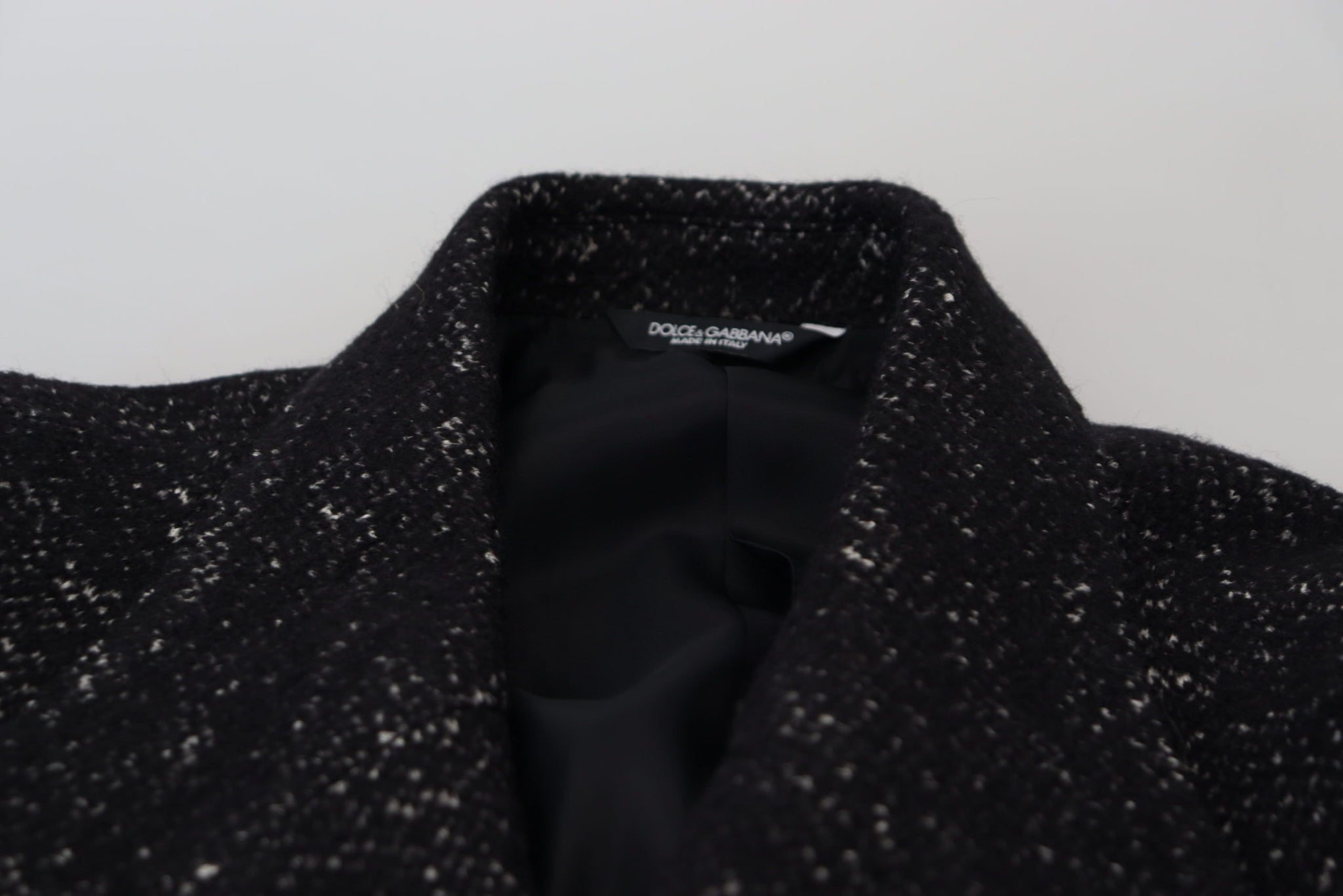Black Wool Double Breasted Coat Men Jacket