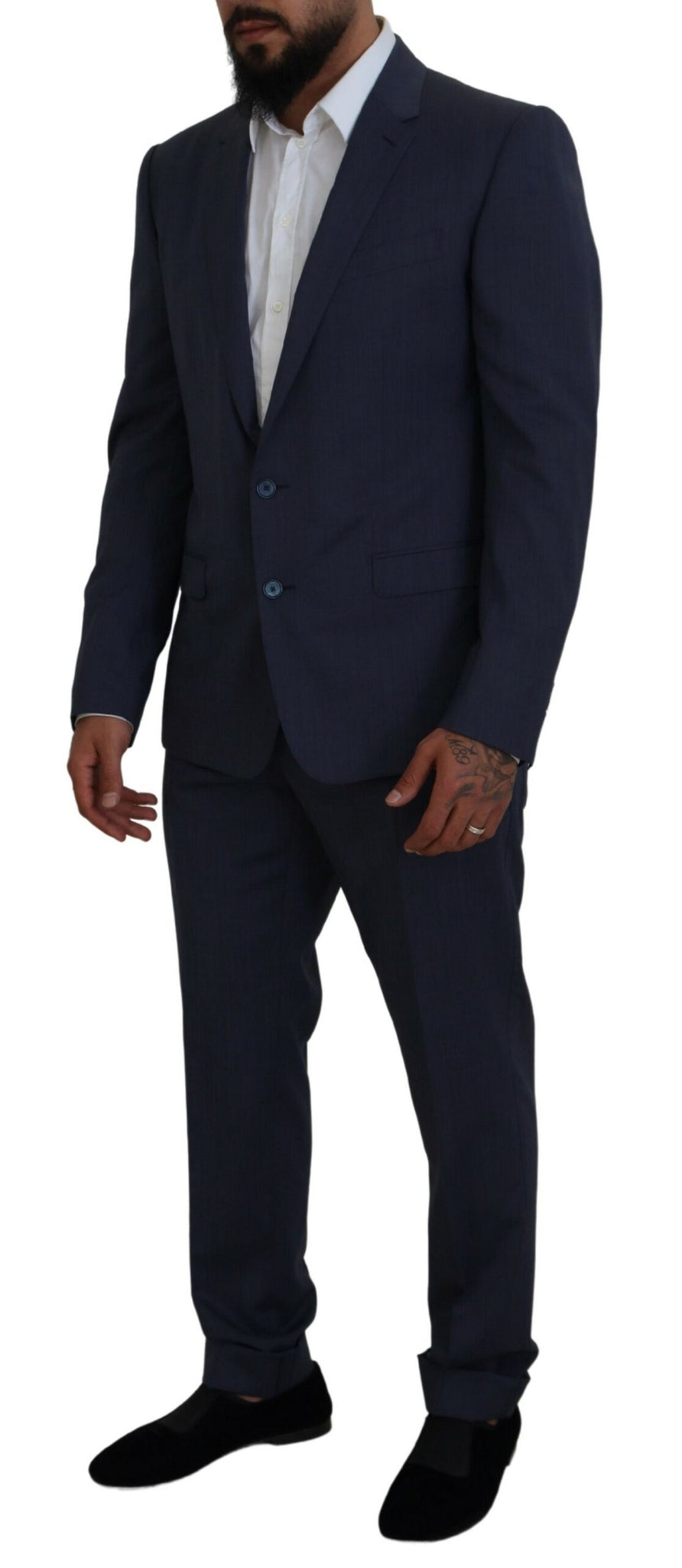 Blue Wool MARTINI 3 Piece Slim Fit Suit