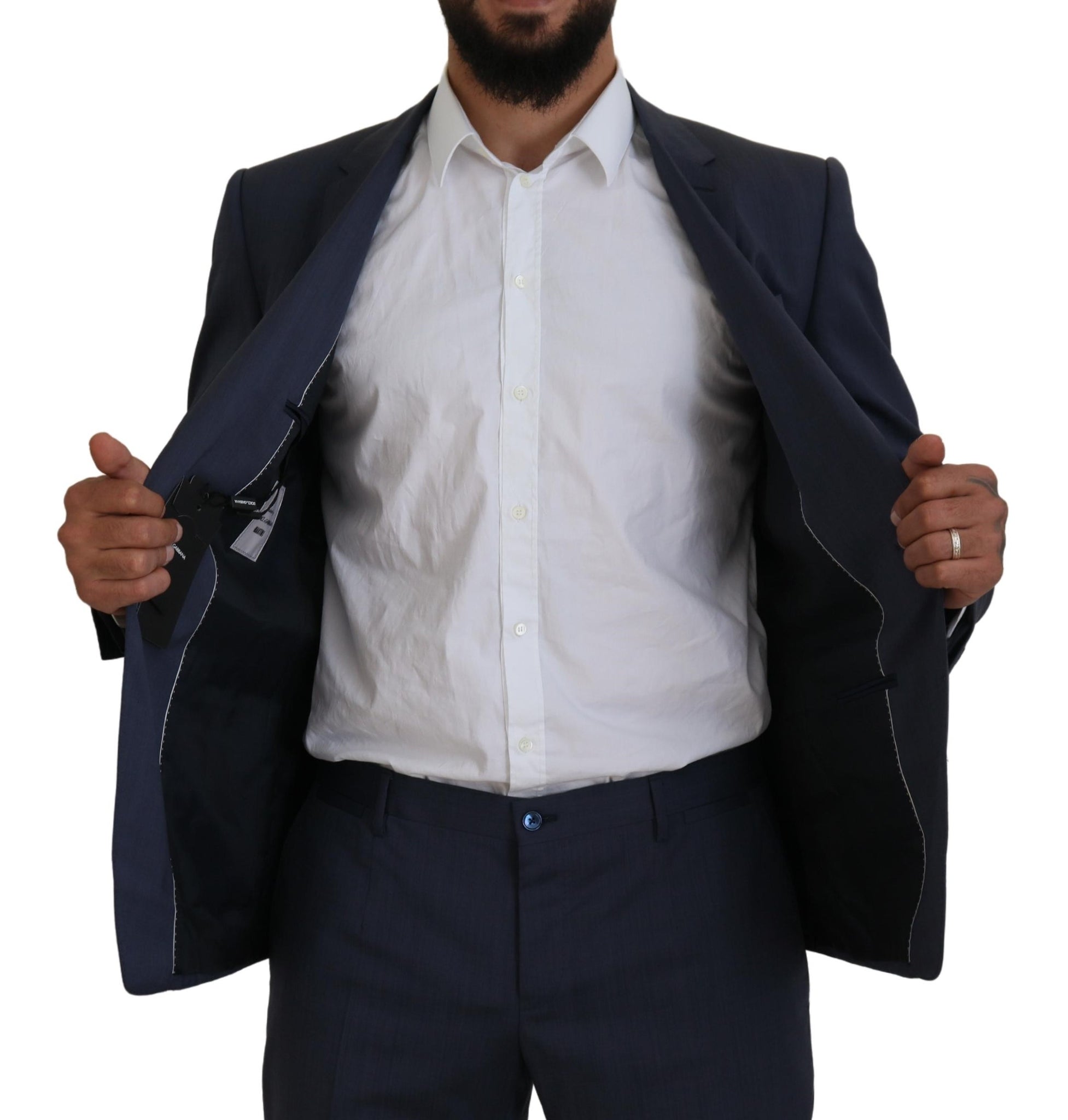Blue Wool MARTINI 3 Piece Slim Fit Suit