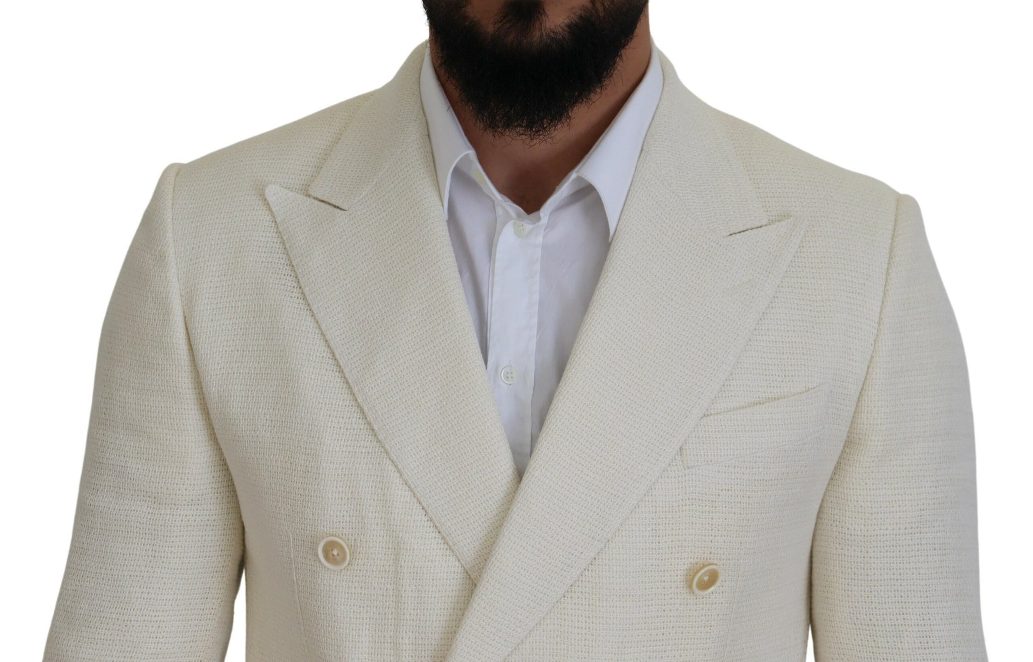 White Double Breasted 2 Piece TAORMINA Suit