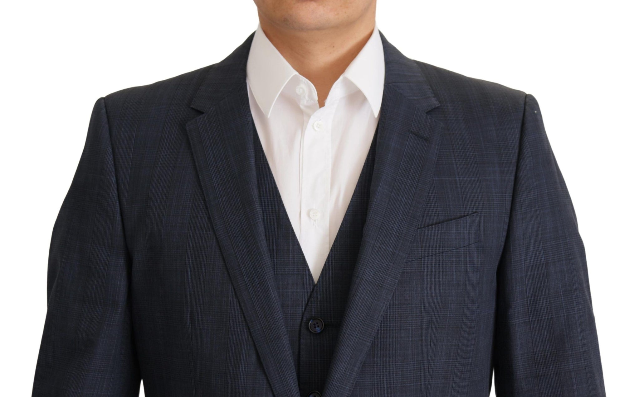 Dark Blue Cotton Formal 3 Piece MARTINI Suit