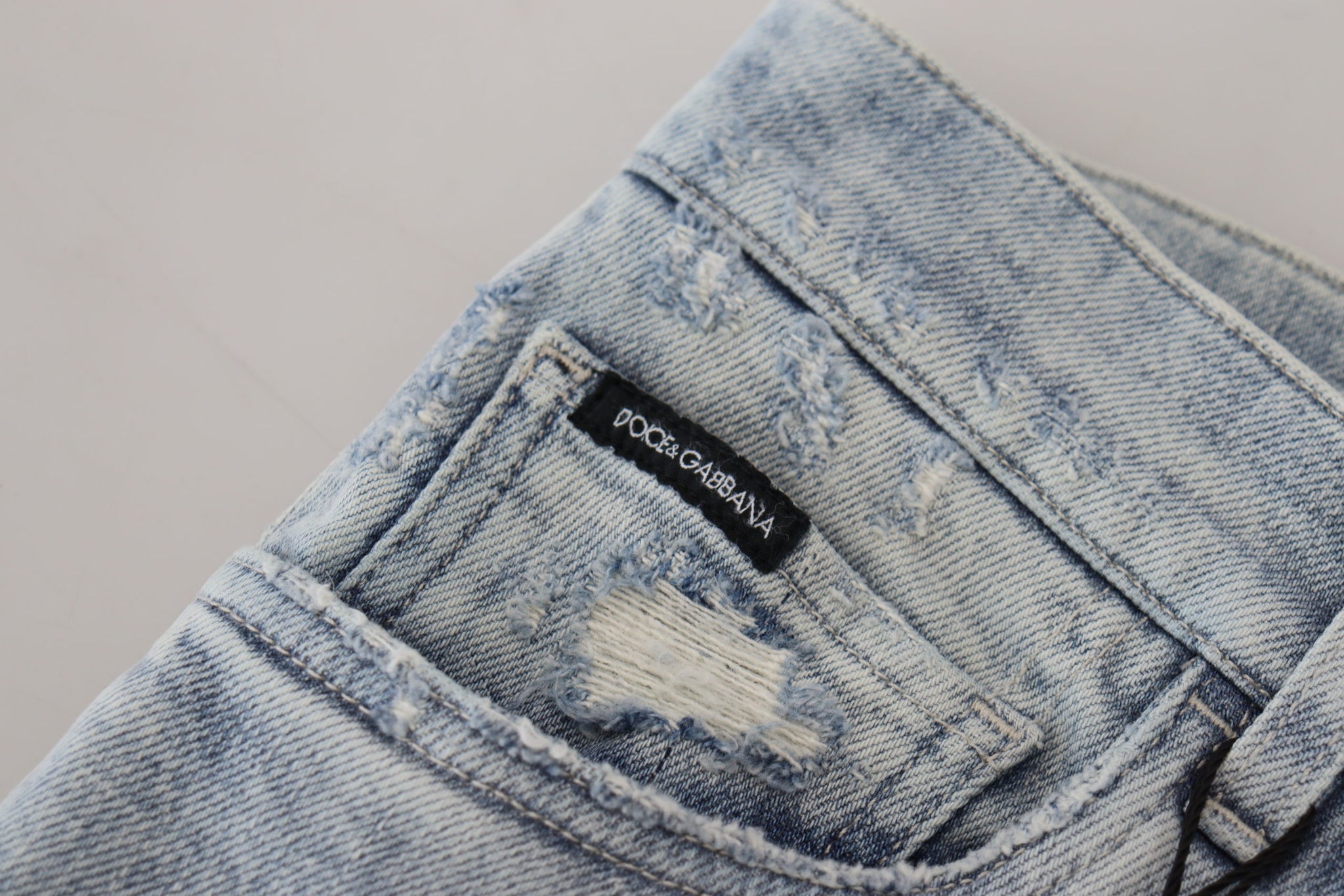 Light Blue Cotton Slim Fit Denim Jeans
