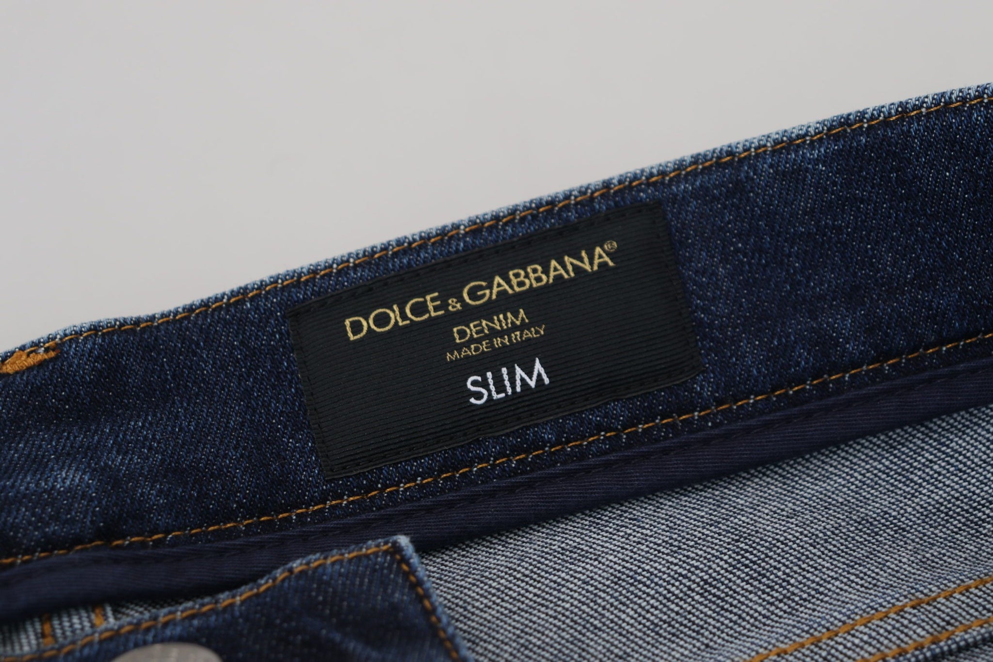 Blue Wash Cotton Stretch Slim Denim Jeans