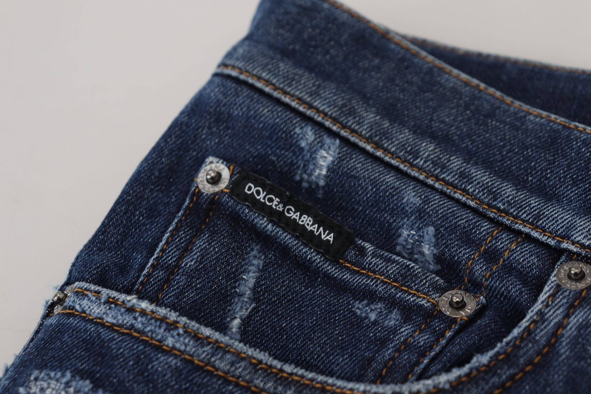 Blue Wash Cotton Stretch Slim Denim Jeans