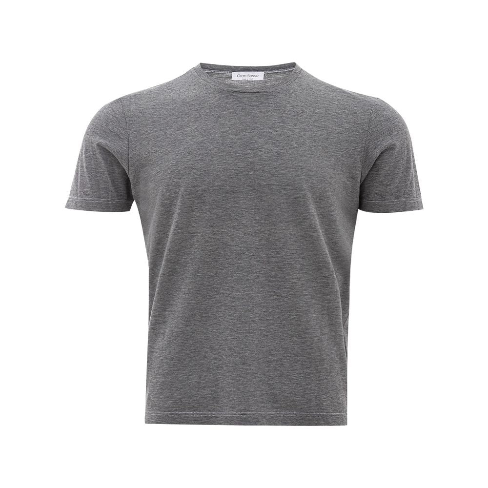 Gran Sasso Gray Cotton T-Shirt
