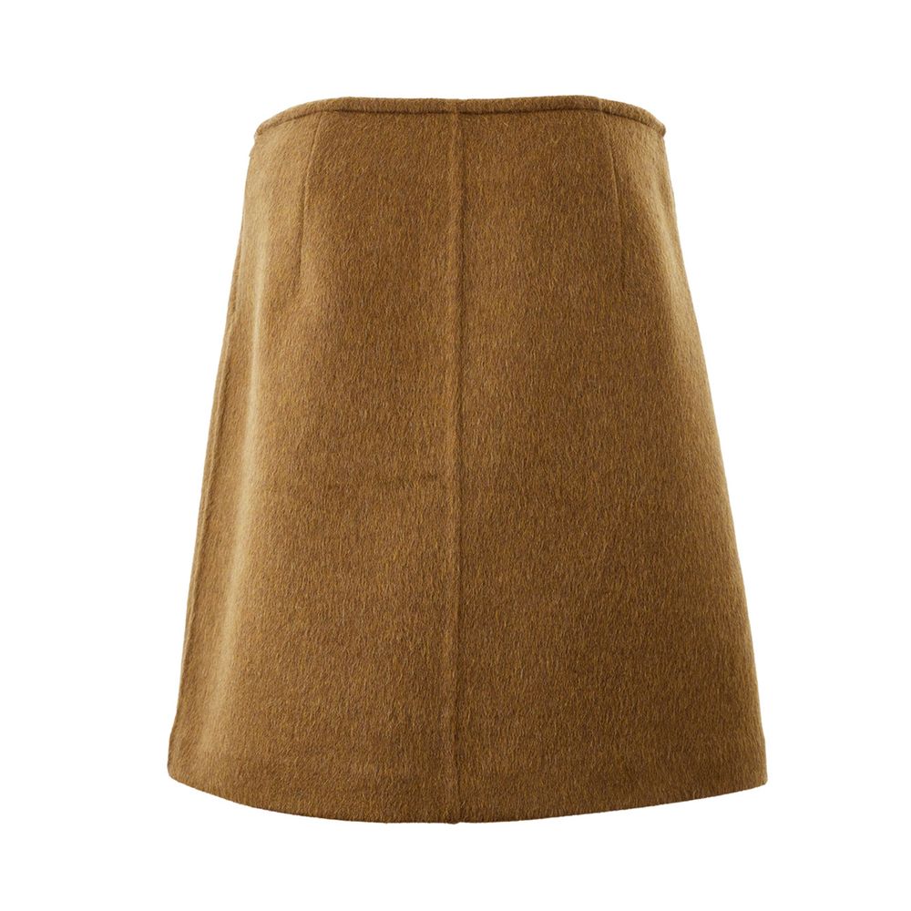Bottega Veneta Brown Wool Skirt