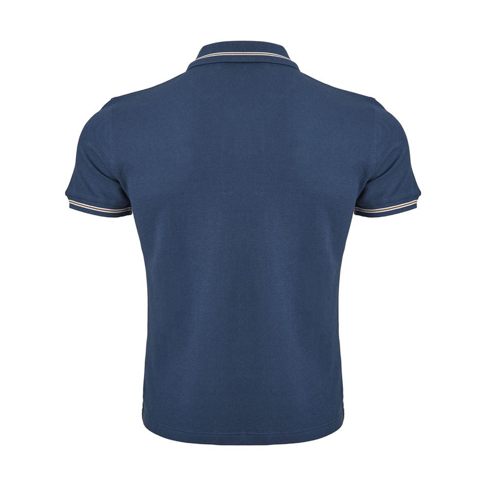 Corneliani Blue Cotton Polo Shirt