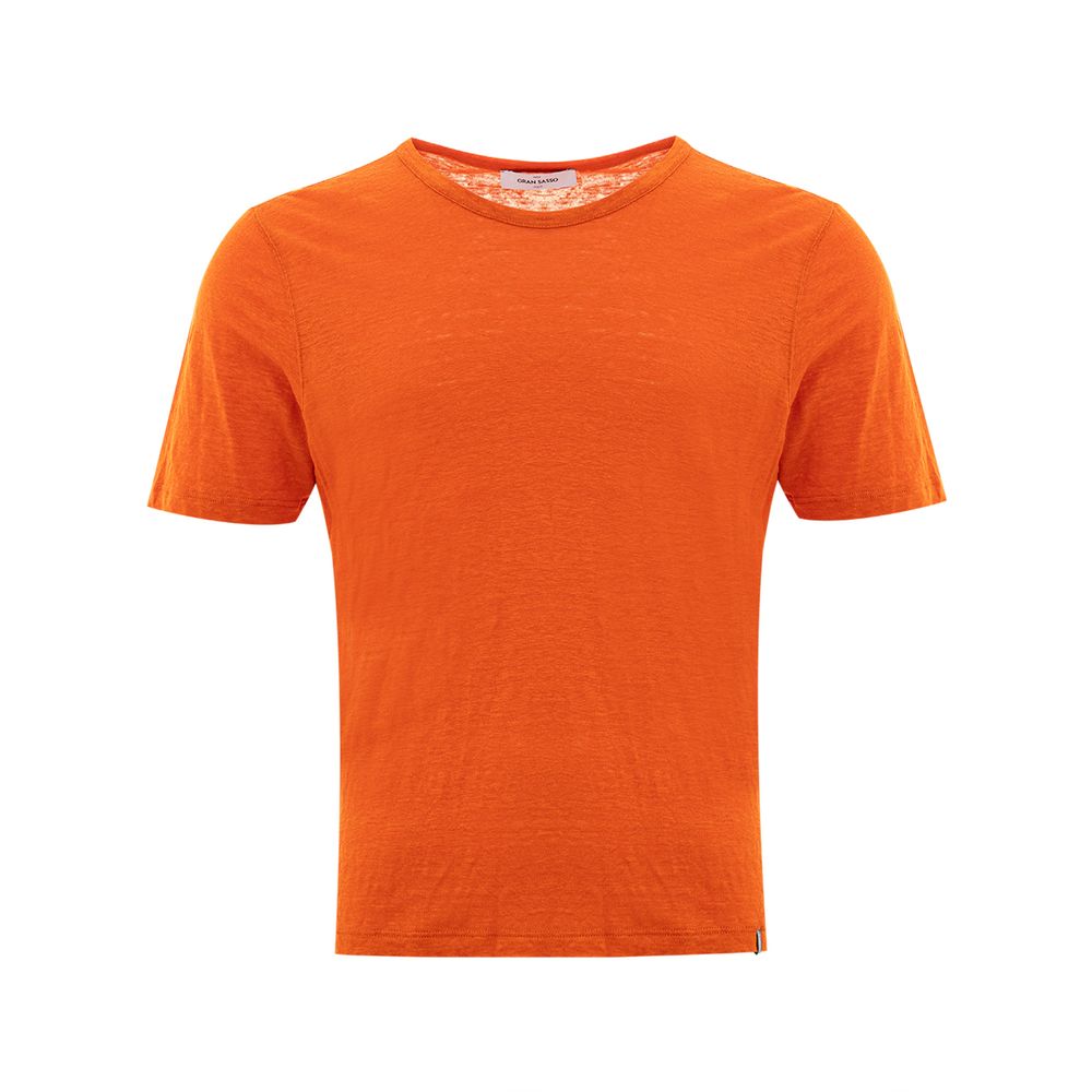 Gran Sasso Orange Linen T-Shirt