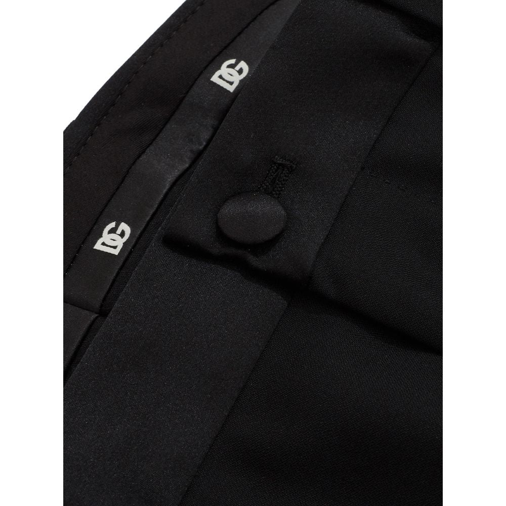 Dolce & Gabbana Black Wool Suit