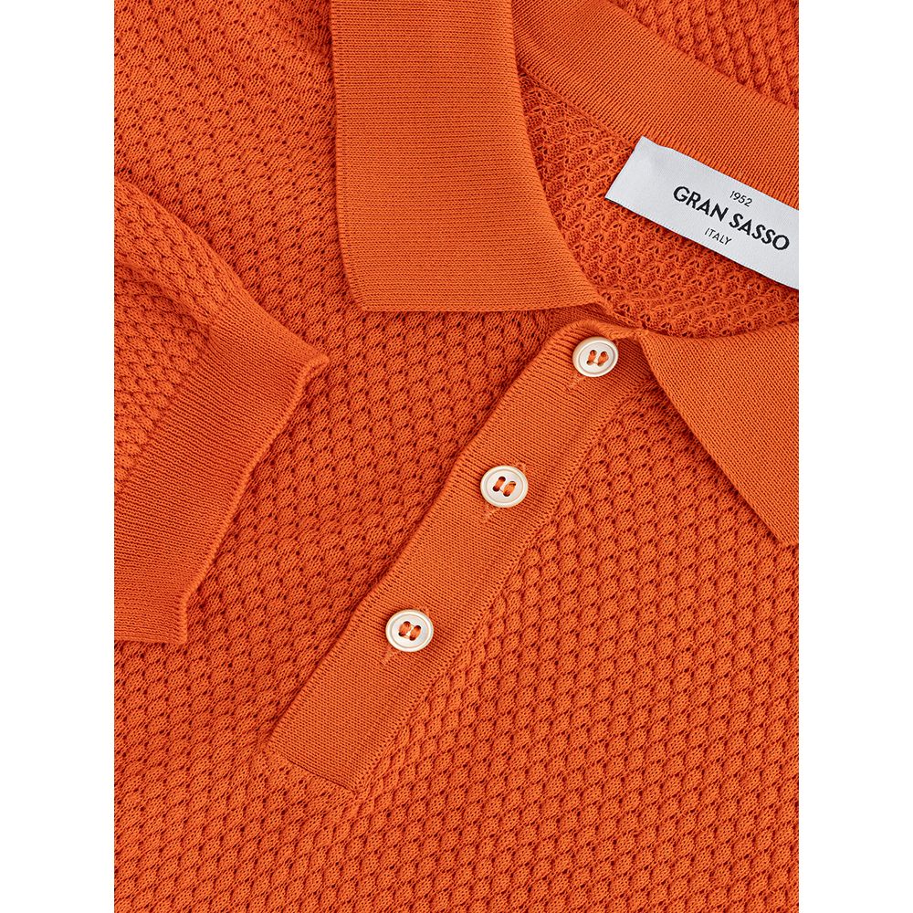 Gran Sasso Orange Cotton Polo Shirt