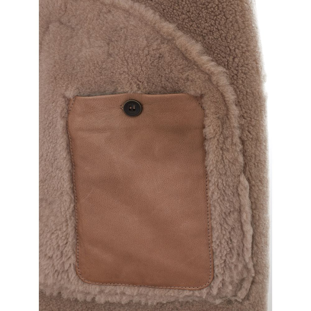 Herno Brown Leather Jacket