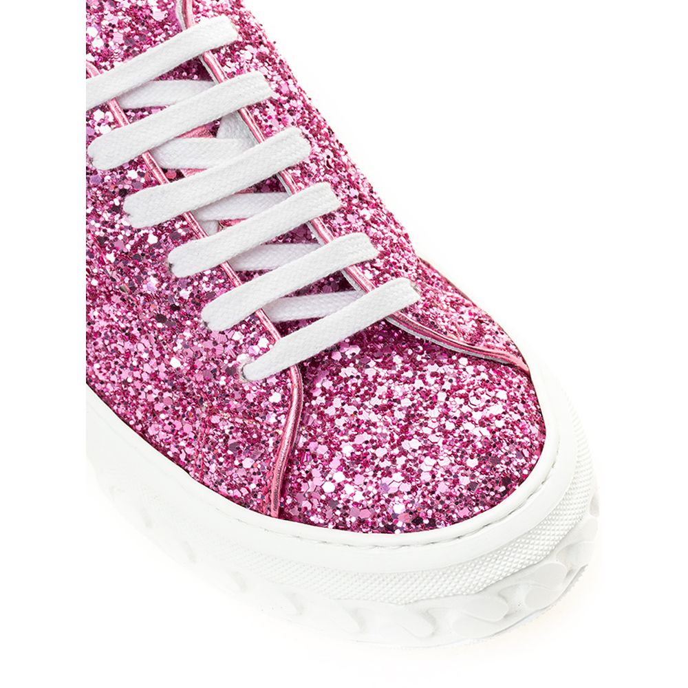 Casadei Fuchsia Leather Sneaker