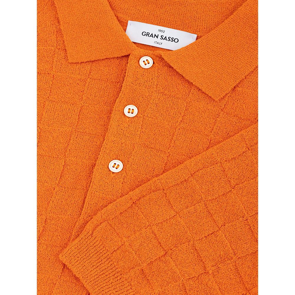 Gran Sasso Orange Cotton Polo Shirt