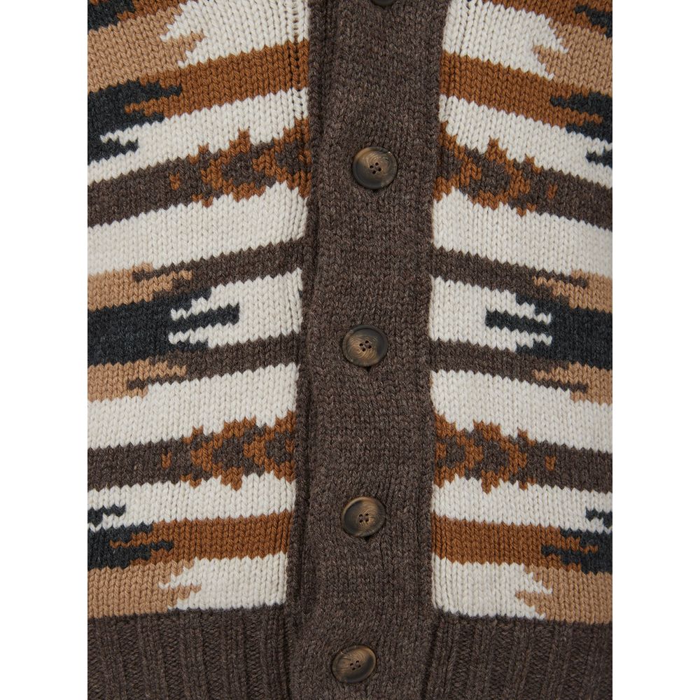 Gran Sasso Multicolor Wool Cardigan