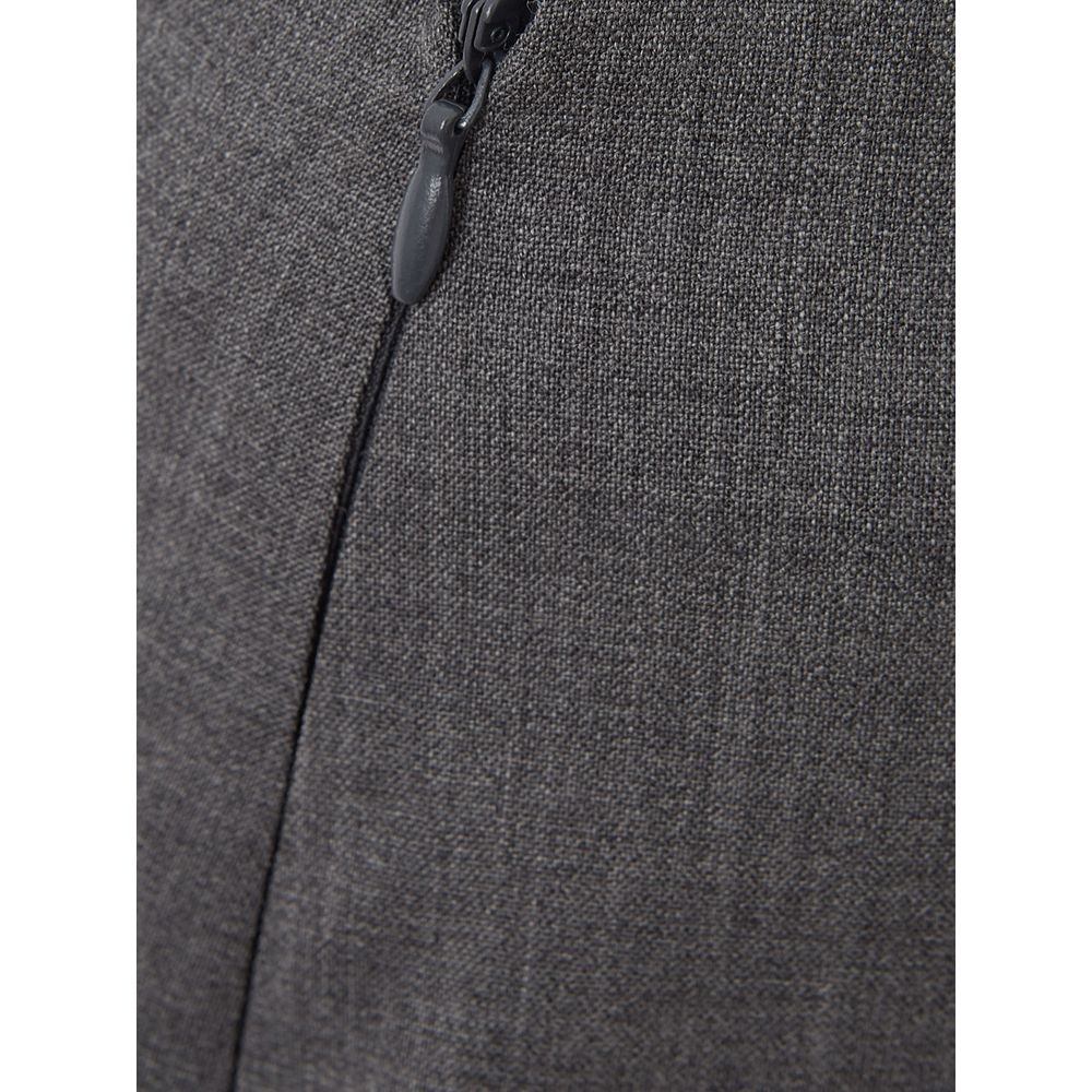 Lardini Gray Wool Skirt