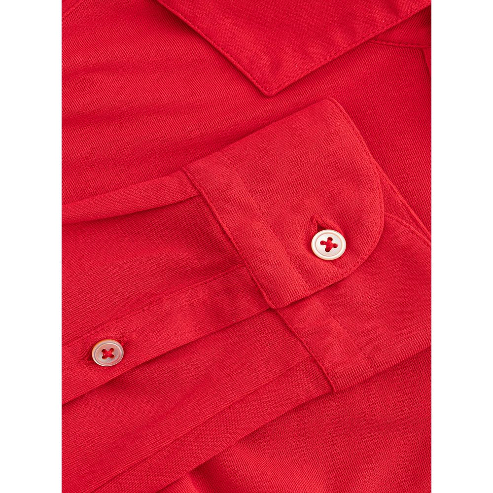 Gran Sasso Fuchsia Cotton Polo Shirt