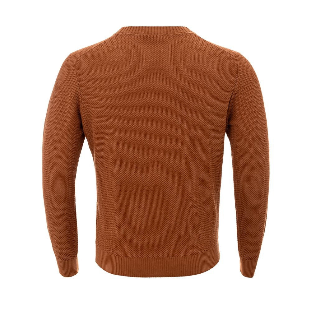 Gran Sasso Brown Cotton Sweater