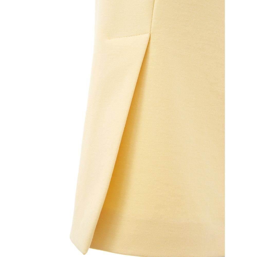 Lardini Yellow Viscose Skirt