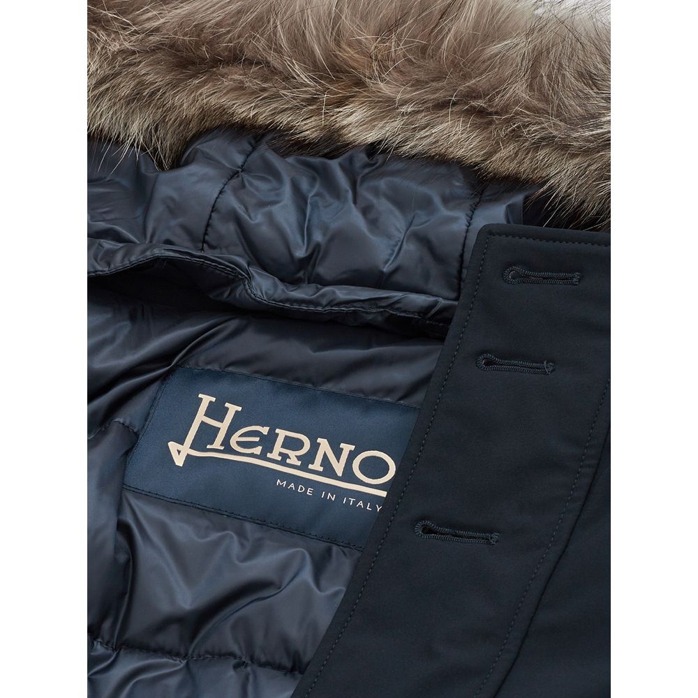 Herno Blue Polyester Jacket