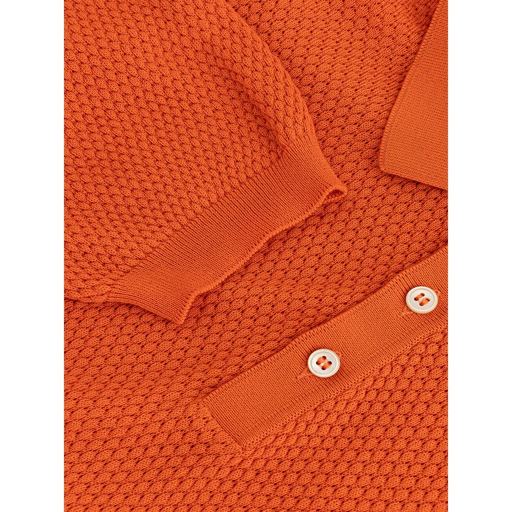 Gran Sasso Orange Cotton Polo Shirt