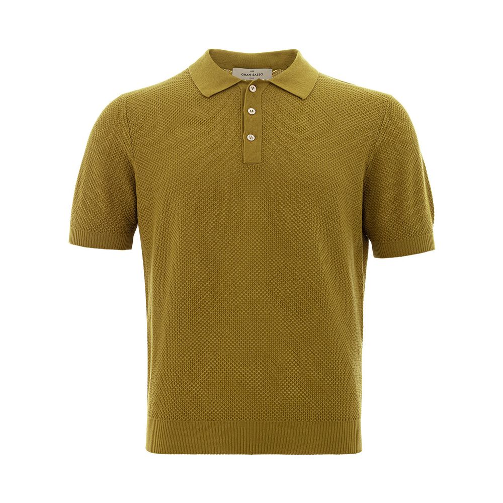 Gran Sasso Green Cotton Polo Shirt