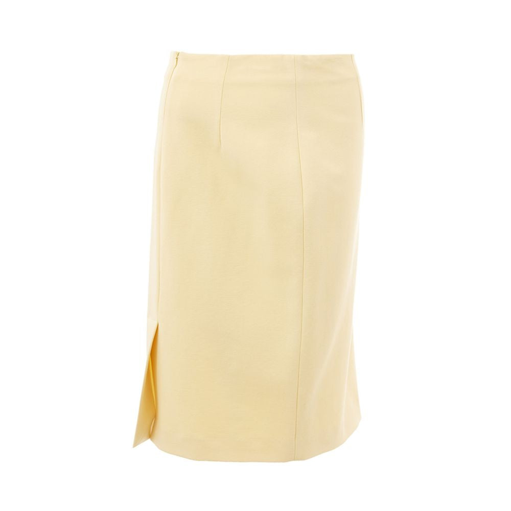 Lardini Yellow Viscose Skirt