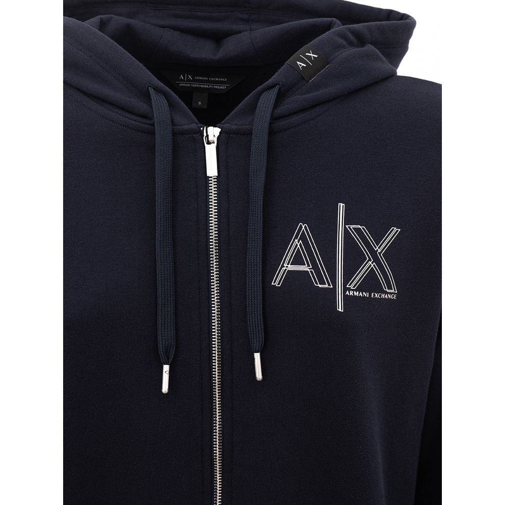 EA7 Emporio Armani Blue Cotton Sweater