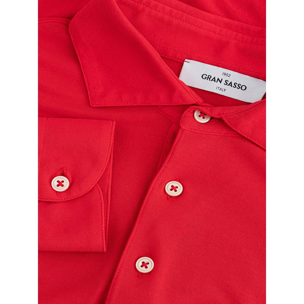 Gran Sasso Fuchsia Cotton Polo Shirt