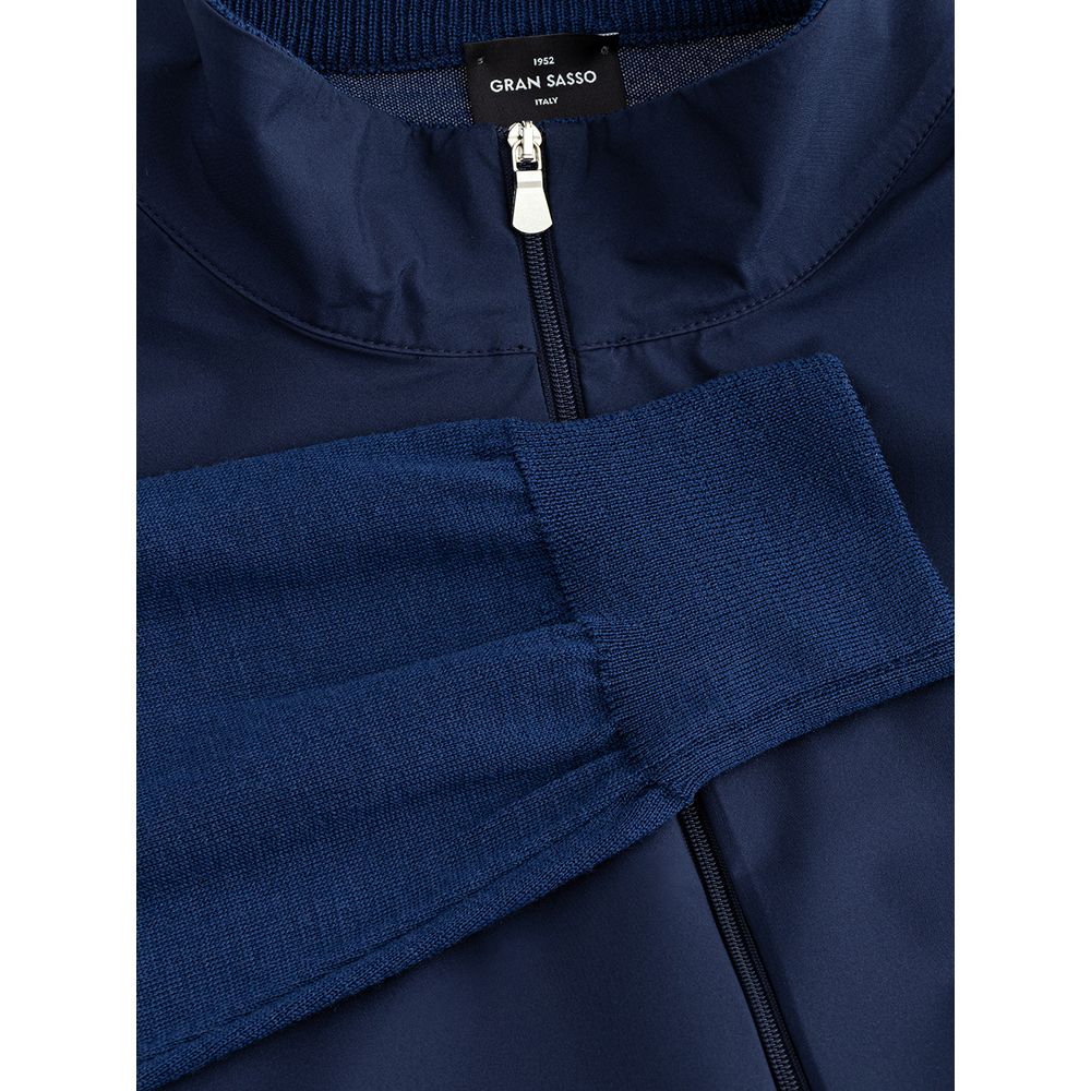Gran Sasso Blue Wool Cardigan